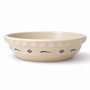 Longaberger Pottery Blue Woven Traditions 6 inch Pie Plate Discontinued Pattern